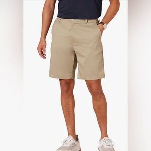 NEW Mens Classic Fit Wrinkle Free Beige Shorts Size 38